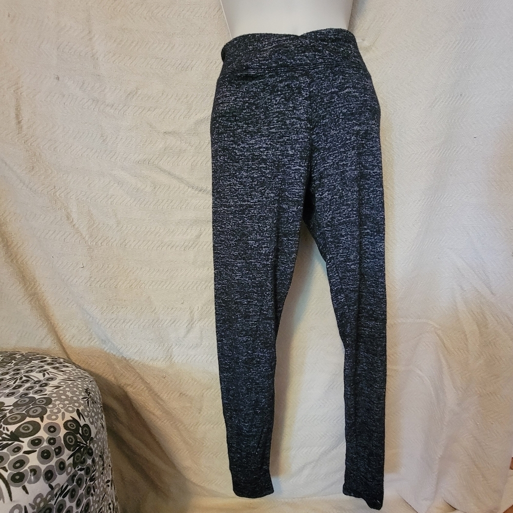 Cuddl Duds Crossover Women's Small Soft Knit Joggers Marled Black T18
